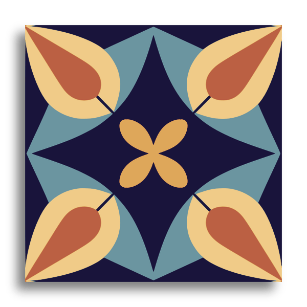 Encaustic Teardrop Starflower (Sample.250601.gxzmf)