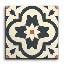 Charcoal Blossom Encaustic Harmony Tile (Sample.250902.ibuau)