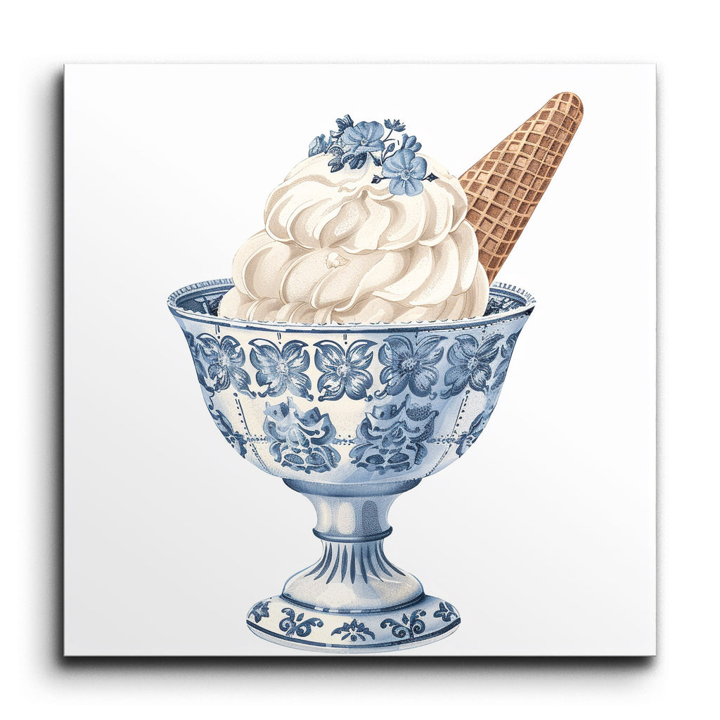 Elegantes Eisbecher-Kachelmosaik